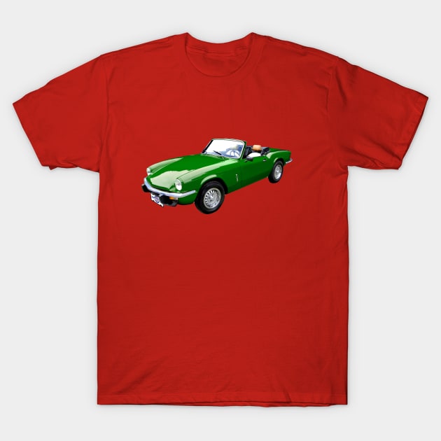 Triumph Spitfire (green) T-Shirt by Midcenturydave